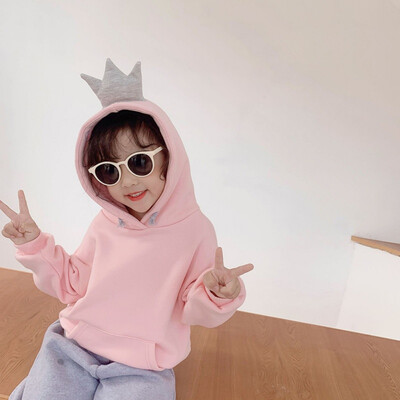 

hoodies for girls 2019 New Autumn Winter Warm Baby Girls Clothes Cotton Hooded Sweatshirt Children Kids Casual Cute Bow Tops