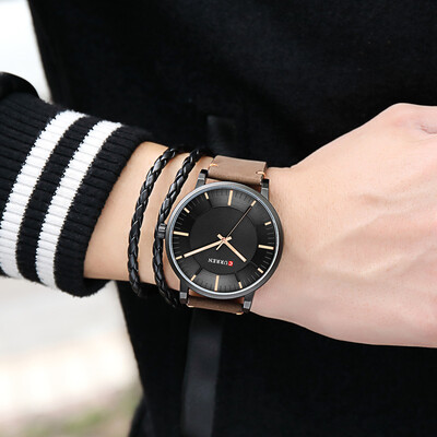 

Gobestart WaLarge Dial Neutral Waterproof Watch Simple Quartz Belt Watch Couple Table