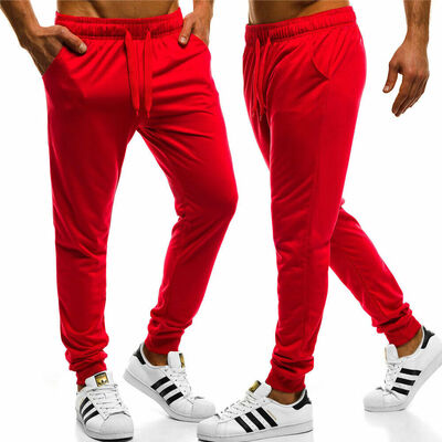 

Mens Track Pants Casual Sport Gym Jogging Jogger Pencil Pants Trousers Slacks