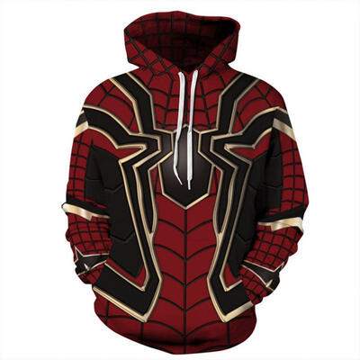 

3D Printed Spider Pullover Hoodies Hooded Pocket Sweatshirts Cosplay Costume For Men