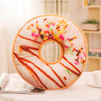 

〖Follure〗Soft Plush Pillow Stuffed Seat Pad Sweet Donut Foods Cushion Cover Case Toys A