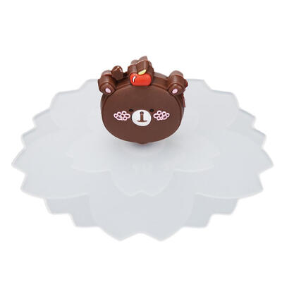 

Heat Resistant Transparent Cherry Blossom Creative Cartoon Silicone Cup Cap