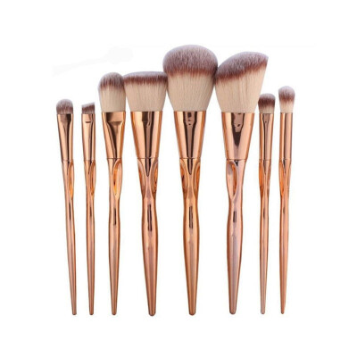 

8pcs Pro Fashion Makeup Brushes Kit Face Foundation Powder Eyeshadow Blush Lip Plating Make Up Brush Set Pincel Maquiagem