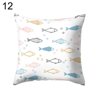 

Fish Arrow Hot Air Balloon Triangle Pillow Case Cushion Cover Sofa Bed Car Decor