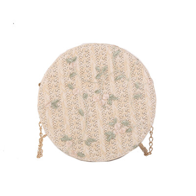 

Bali Island Woven Bag Round Shoulder Bag Rattan Straw Bags Satchel Bohemia Beach Circle Messenger Bags YJ