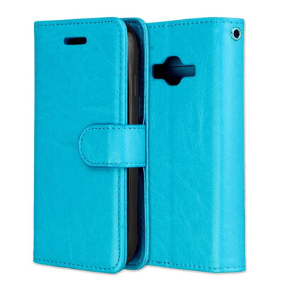 

MOONCASE Samsung Galaxy J1 mini prime 3 card photo frame holster - blue