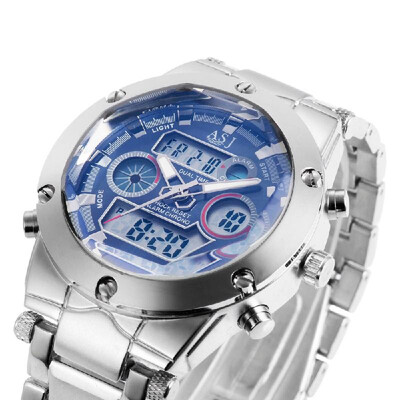

Megir Branded New Fashion Man Watch Silicone Band Sports Quartz Wristwatch Analog Display Date Chronograph BlackWhite Relogio Mas