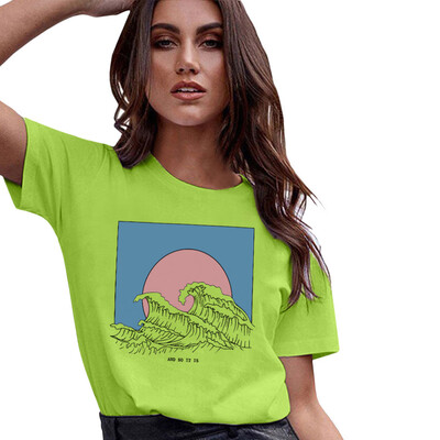 

Starmoon Women Girls Plus Size Print Shirt Short Sleeve T Shirt Blouse Tops