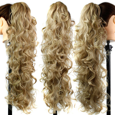 

〖Follure〗Long Clip-in Curly Claw Jaw Ponytail Clip In Hair Extensions Wavy Hairpiece