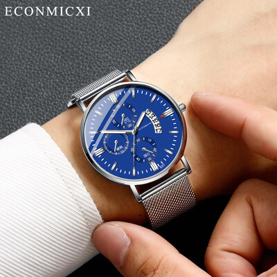 

Gobestart Luxury Mens Analog Date Slim Alloy Dress Wrist Watch Waterproof