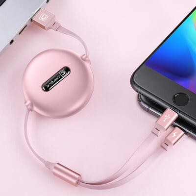 

Car Charger Cable Retractable 2-in-1 Lightning Micro USB Charging Cord