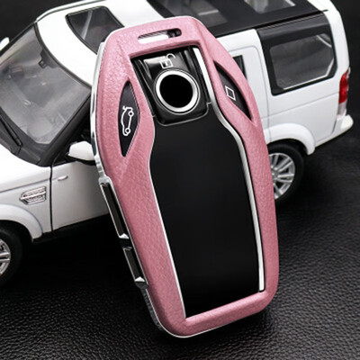 

Top Layer Leather Car Key Case For i8 Smart Key BMW 7 Series 730 740li 6 Series GT Car Key Cover Shell Car Keychain