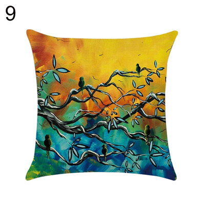 

Branch Bird Linen Throw Pillow Case Protector Cushion Cover Sofa Home Decor