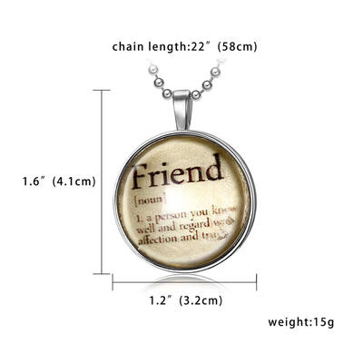

2PCSet Personality Religious Totem Necklace & Pendants Hollow Letter Stitching Best Friends Lovers Necklace Ladies Birthday Gif