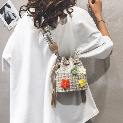 

Net red mini bag handbags new 2019 foreign gas Messenger bag fashion bucket bag wild ins shoulder bag