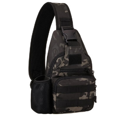 

Outdoor MilitaryWater Bottle Bags Riding Camouflage Nylon Men Chest Bag Tactic Bike Cycling Travel Riding Shoulder Bag With USB