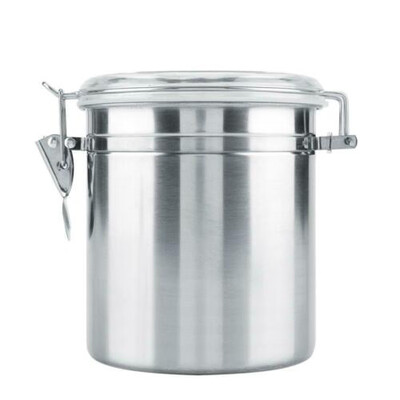 

Stainless Steel Airtight Sealed Canister Coffee Sugar Storage Container Jars