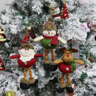 

Siaonvr 3PC Christmas Ornament Santa Snowman Toy Doll Hang Party Decoration