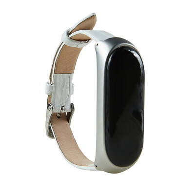 

ECSEM Straps for Xiaomi Miband 4 Leather Wrist Strap Wristband Bracelet for Xiaomi Mi Band 43 Smartwatch