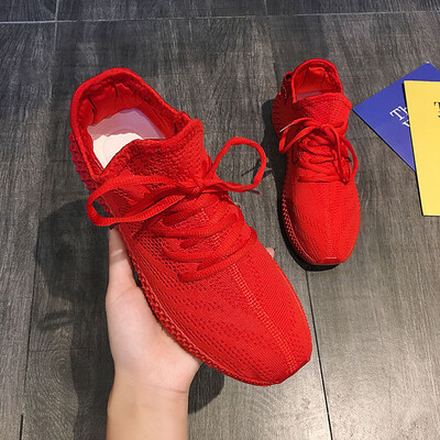 

Torre shoes female ins tide Korean version of sponge cake thick bottom wisdom smoked sneakers knitted mesh breathable sneakers in