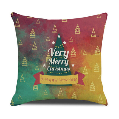 

Nordic Style Cushion Covers Deer Geometric Pillow Cases Linen Cotton Christmas Pillow Covers Home Bedroom Sofa Decoration