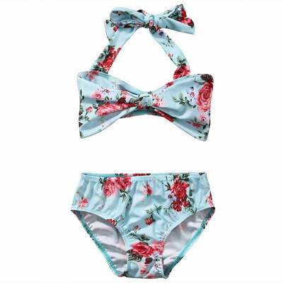 

Kids Baby Girl Bikini Set Swimwear Bandage Tops Shorts Pants Swimsuit Outfits