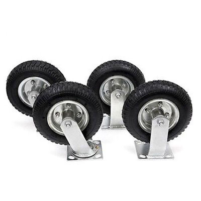 

Ktaxon 4 PCS 8" Air Tire Pneumatic 2 Rigid Wheels & 2 Swivel Casters Cart Farm Caster