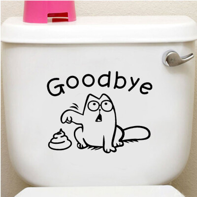 

〖Follure〗DIY Good Bye Room Toilet Seat Bathroom Sticker Home Refrigerator Wall Decal Art