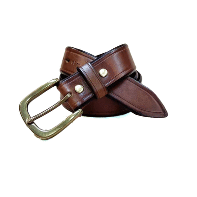 

Leather belt top layer cowhide leather head bronze buckle casual mens belts