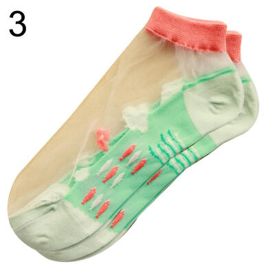 

Summer Women Marine Series Ultra Thin Transparent Low Cut Short Ankle Socks