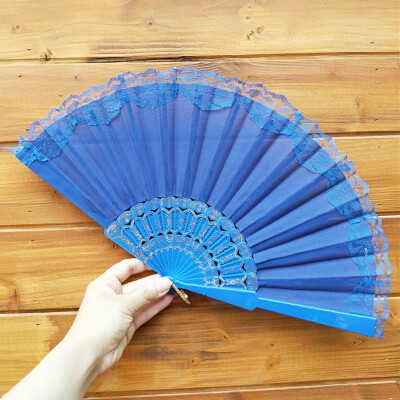 

Siaonvr Chinese Style Lace Hand Held Folding Fan Dance Party Wedding Decor