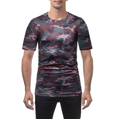 

Men Slim Fit O Neck Short Sleeve Gym Muscle T-shirt Casual Camouflage Top Blouse