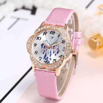 

Factory direct wish explosion ladies simple scale frosted quartz watch A generation of belt watch female models