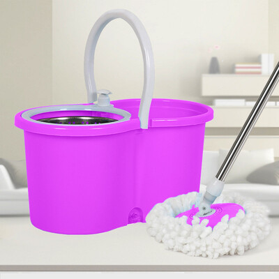 

Siaonvr New Upgraded Stainless Steel Microfiber 360 Rotating Mop And Bucket Floor Clean