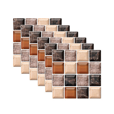 

〖Follure〗6pcs Tile Mosaics Tile Stickers Kitchen Bathroom Personality Anti-Tile Stickers