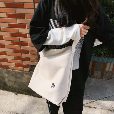 

Tailored Women Fashion Canvas Solid Large Capacity Shoulder Tote Handbag Casual Bag