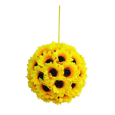 

New Hot Artificial Sunflowers Kissing Ball Bouquet Wedding Party Ceremony Centerpiece Decorations Photo Props