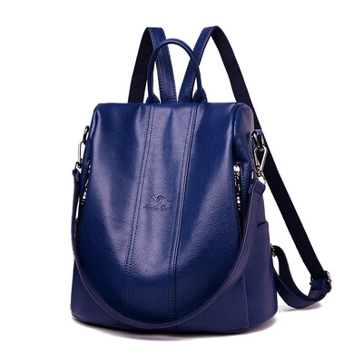 

Backpack 2019 soft leather outdoor anti-theft shoulder bag