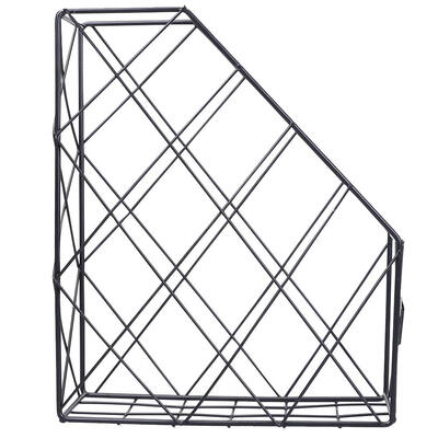 

Nordic Simple Wrought Iron Storage Rack Desktop Book Magazine Shelf Holder