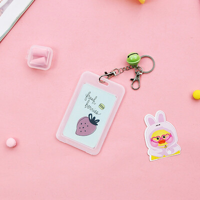 

Cartoon Card Holder Document Holder Keychain Student Campus Card Bus Card Protection Cover