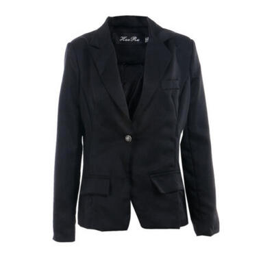

Womens Fit Blazer Jacket Ladies Tops Outwear Career Coat Long Sleeve Plus Size