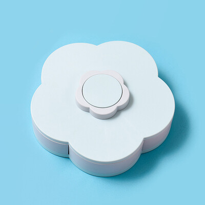

Gobestart Plum Type Five Grid Snacks Dried Fruits Petal-shaped Rotary Switch Storage Box