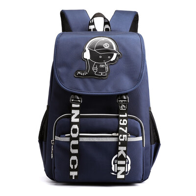 

Oxford cloth waterproof backpack Large capacity luminous backpack music bag personalized bag
