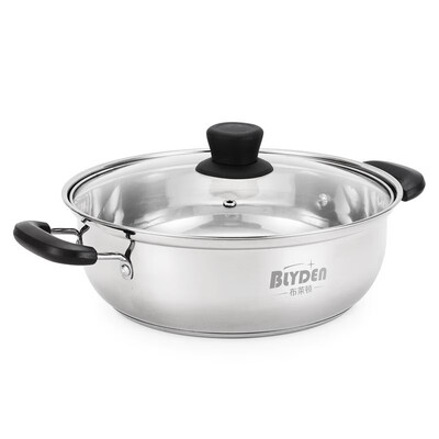 

Stainless Steel Stew Pot Hot Pot Multi-choices Capacity Hot Pot Single Bottom Hot Pot