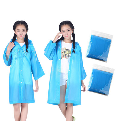 

〖Follure〗Kids 2PCS Hooded Jacket Rainsuit Rain Poncho Raincoat Cover Long Rainwear