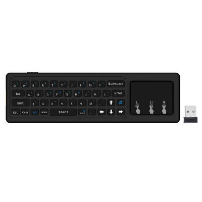 

Mini 24GHz Wireless QWERTY Keyboard Air Mouse Touchpad Handheld Remote Control 6 Gxes Gyroscope for PC TV Android TV BOX