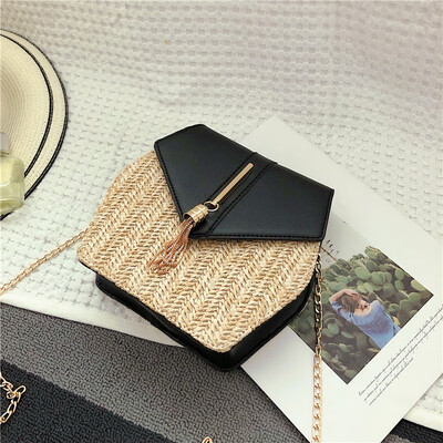 

Ins the same paragraph small bag female 2019 summer new port wind wild girl braided wind single shoulder chain Messenger bag