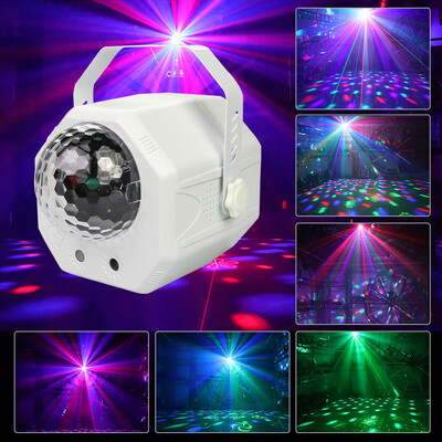

Magic Ball Laser Light Party Laser Lights 2 Lens1 RGB Ball DJ Disco Stage Light Sound Activated for Christmas Halloween Decoratio