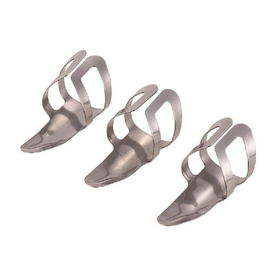 

Guitar Finger Picks Adjustable Stainless Steel Plectrums Slide for Banjo Ukulele Silver Pack of 3PCS