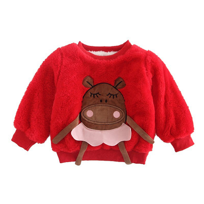 

kids Baby Boys Girls Cotton Long Sleeve Cartoon Pullover Clothing Children Tops Clothes